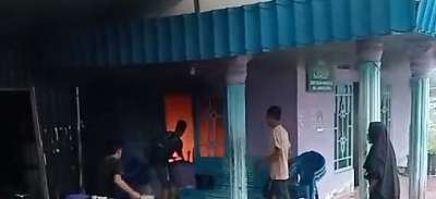 Kebakaran Hebohkan Warga HSU Saat Hendak Mencoblos