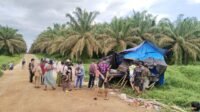 FOTO: AGUS/MATAKALTENG - Pondok milik warga yang dirusak oleh oknum, diatas lahan sengketa warga dan PT SKD.