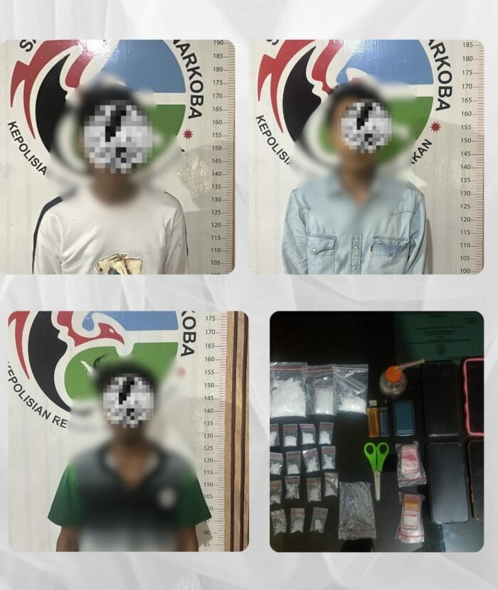 Berkat Laporan Warga, Polisi Amankan Tiga Pengedar Sabu di Tarakan