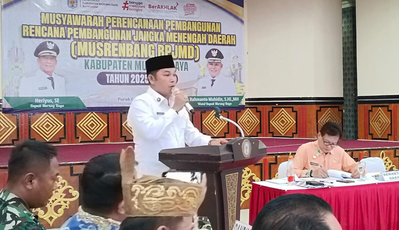 Menuju Murung Raya Emas 2030: Wabup Rahmanto Buka Musrenbang RPJMD 2025–2029