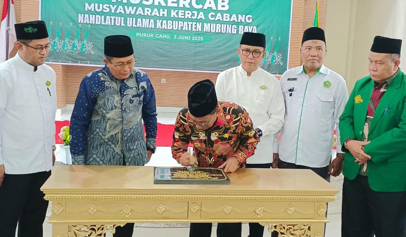 Wujud Dukungan Terhadap NU, Bupati Heriyus Resmikan Kantor Baru PCNU Mura